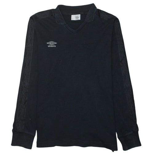 Umbro Men Black L Long Sleeve Pullover Football Sweatshirt