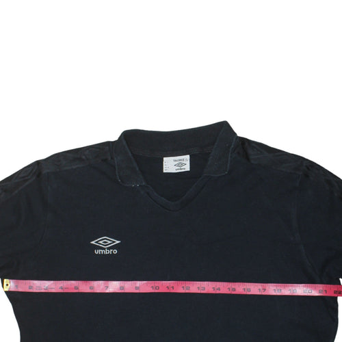 Umbro Men Black L Long Sleeve Pullover Football Sweatshirt
