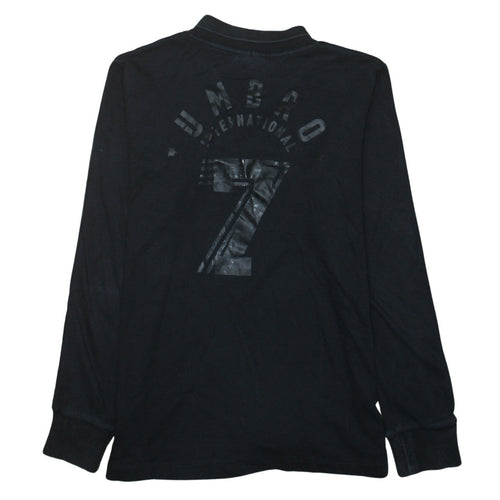 Umbro Men Black L Long Sleeve Pullover Football Sweatshirt