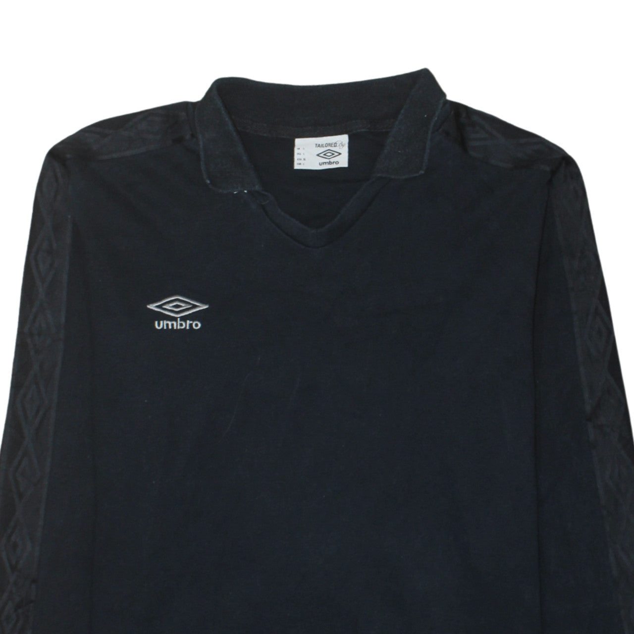 Umbro Men Black L Long Sleeve Pullover Football Sweatshirt