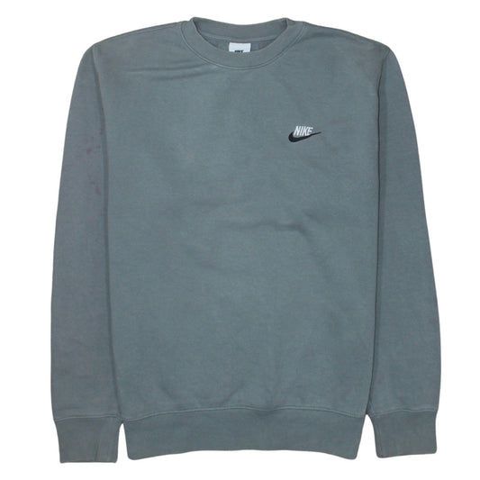 Nike Men's Grey Crew Neck Pullover Sweatshirt S Regular Fit