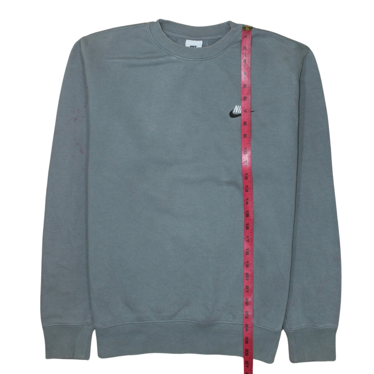 Nike Men's Grey Crew Neck Pullover Sweatshirt S Regular Fit