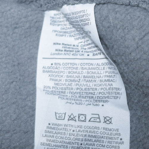 Nike Men's Grey Crew Neck Pullover Sweatshirt S Regular Fit