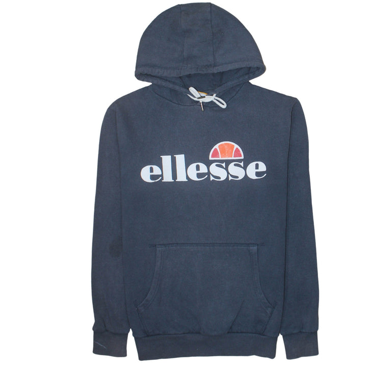 Ellesse Womens Navy Blue Hoodie UK 12 Pullover Hooded Sweatshirt