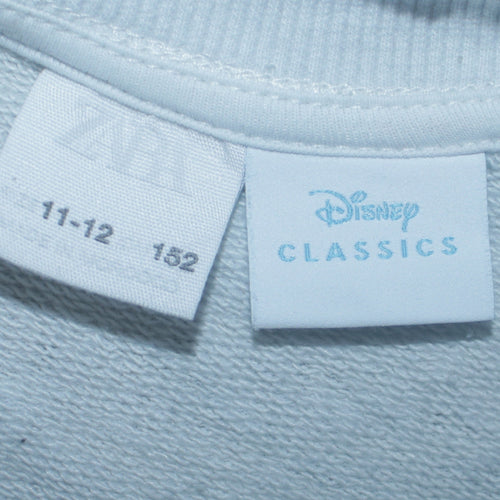 ZARA Girls White Disney Stitch & Angel Graphic Pullover Sweatshirt 11-12 Years