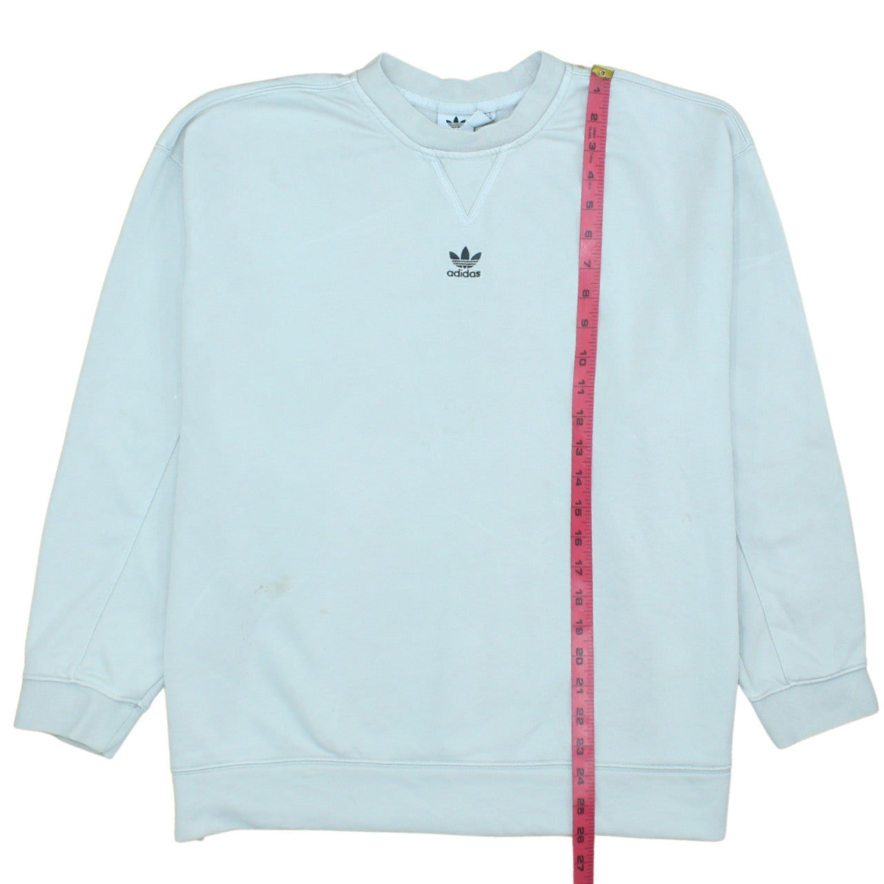 Adidas Women Light Blue Crew Neck Sweatshirt Size 20 Cotton Blend