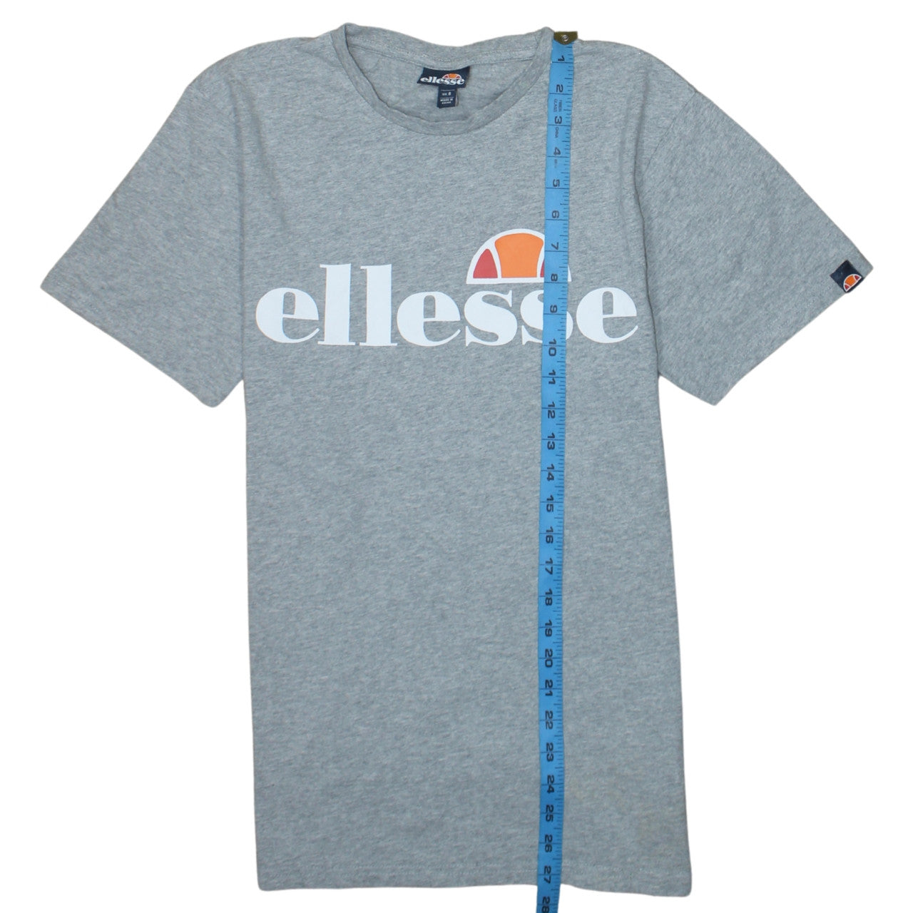 Ellesse Womens Grey Logo Basic T-Shirt UK 8 Short Sleeve Cotton