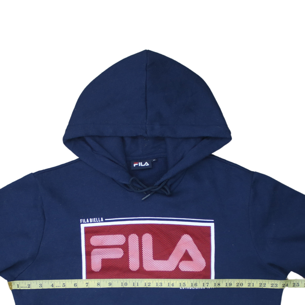Fila Womens Navy Blue XL Pullover Hoodie Sweatshirt