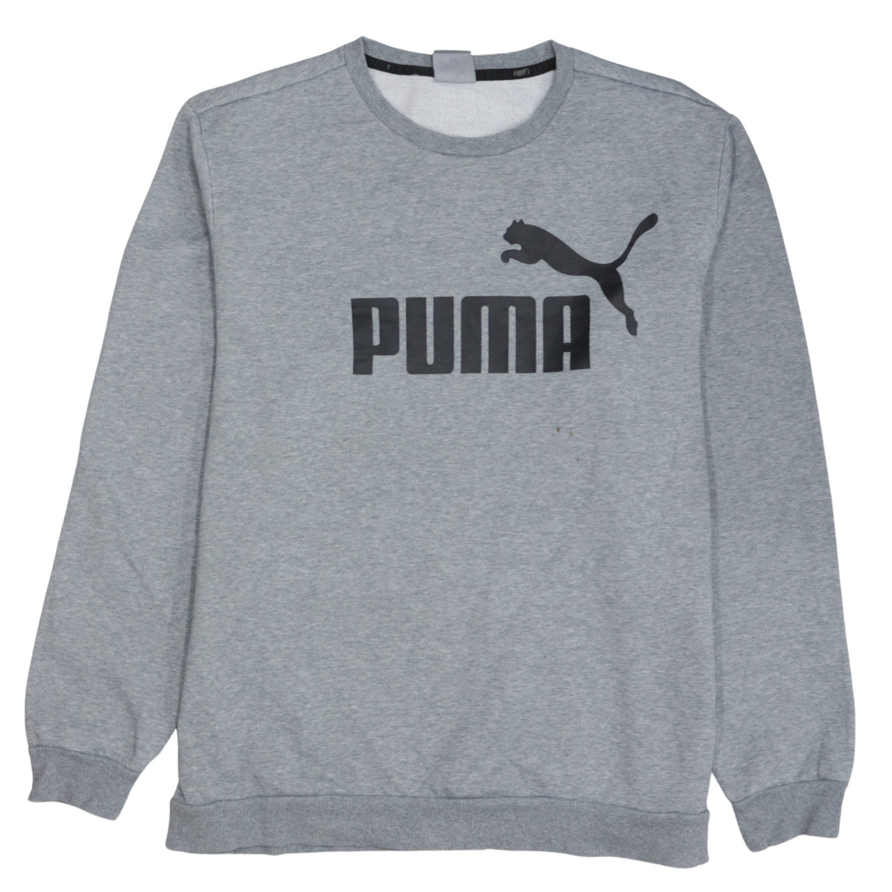 Puma Men’s Grey XL Pullover Crew Neck Logo Sweatshirt