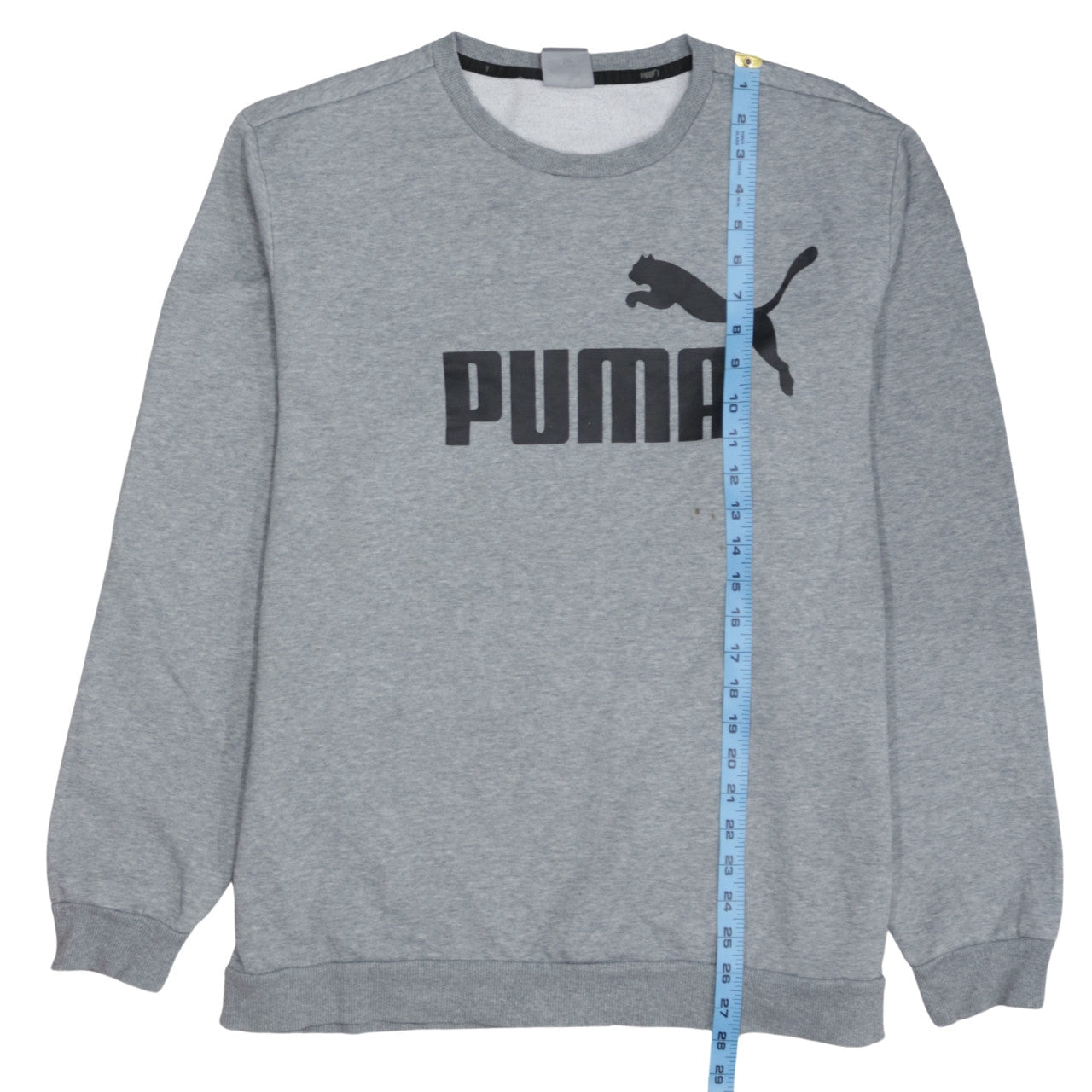 Puma Men’s Grey XL Pullover Crew Neck Logo Sweatshirt