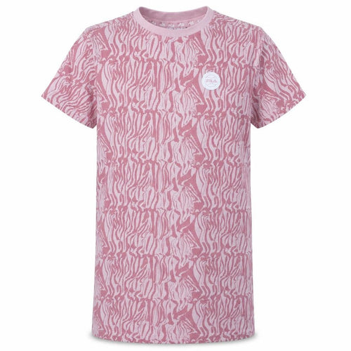 Fila Girls Pink Animal Print T-Shirt Dress 13-14 Years Casual Jersey
