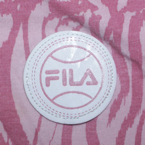 Fila Girls Pink Animal Print T-Shirt Dress 13-14 Years Casual Jersey
