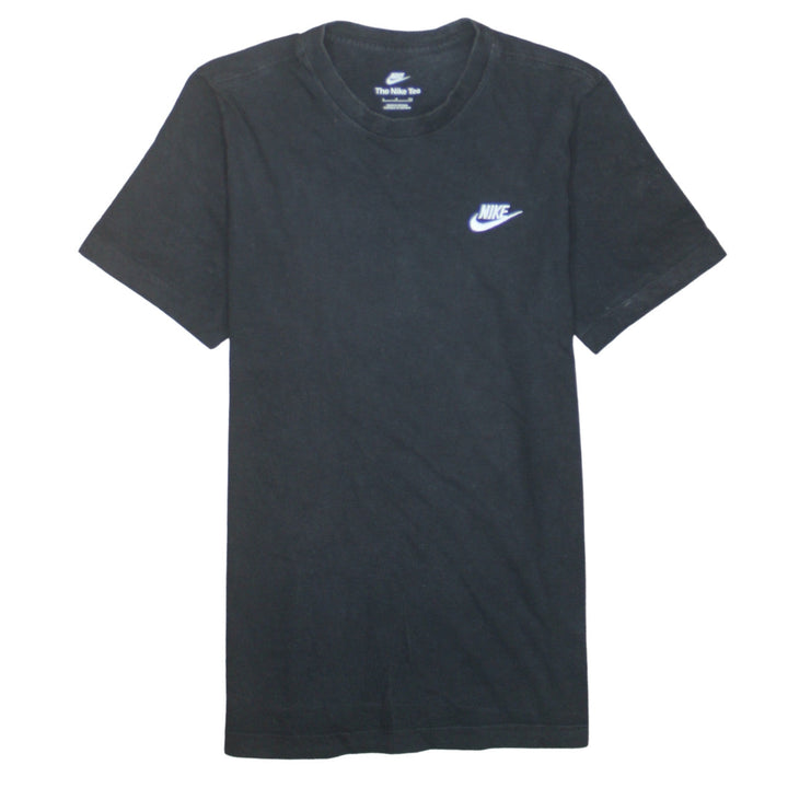 Nike Men's Black Small Logo Crew Neck Cotton T-Shirt