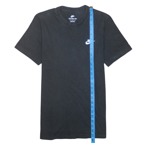 Nike Men's Black Small Logo Crew Neck Cotton T-Shirt