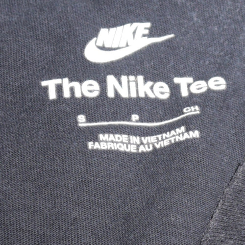Nike Men's Black Small Logo Crew Neck Cotton T-Shirt