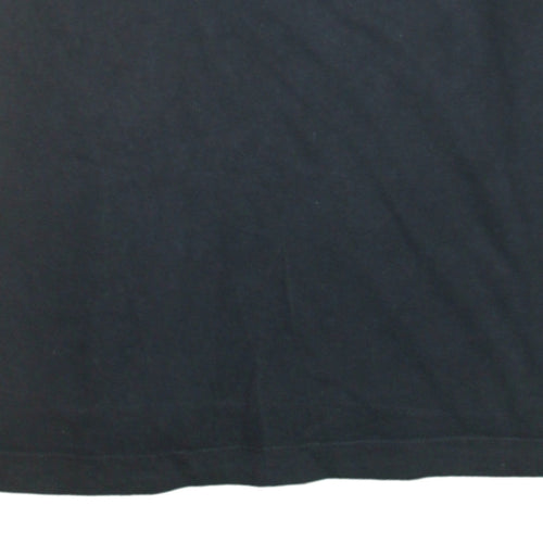 Nike Men's Black Small Logo Crew Neck Cotton T-Shirt