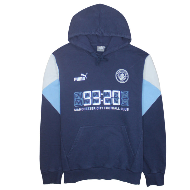 Puma Mens Blue Manchester City Hoodie L Pullover Fleece