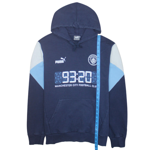 Puma Mens Blue Manchester City Hoodie L Pullover Fleece