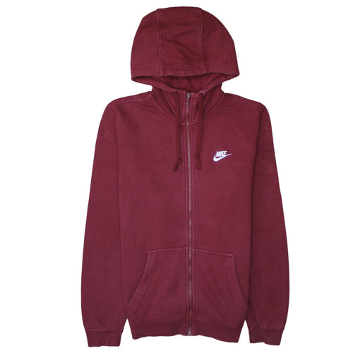 Nike Men's Red Full Zip Hoodie Size S Regular Fit