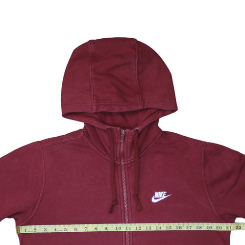 Nike Men's Red Full Zip Hoodie Size S Regular Fit