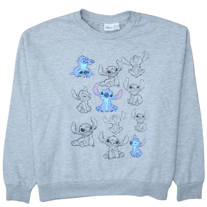 Disney Women's Grey Stitch Sweatshirt L Size 14/16 Pullover Jumper
