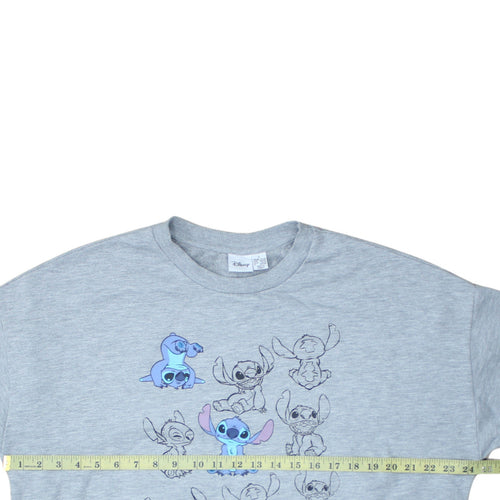 Disney Women's Grey Stitch Sweatshirt L Size 14/16 Pullover Jumper