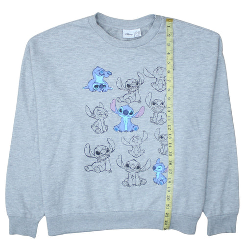 Disney Women's Grey Stitch Sweatshirt L Size 14/16 Pullover Jumper