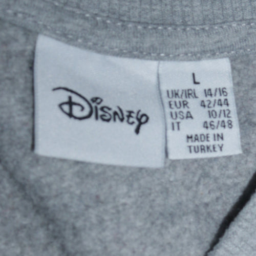 Disney Women's Grey Stitch Sweatshirt L Size 14/16 Pullover Jumper