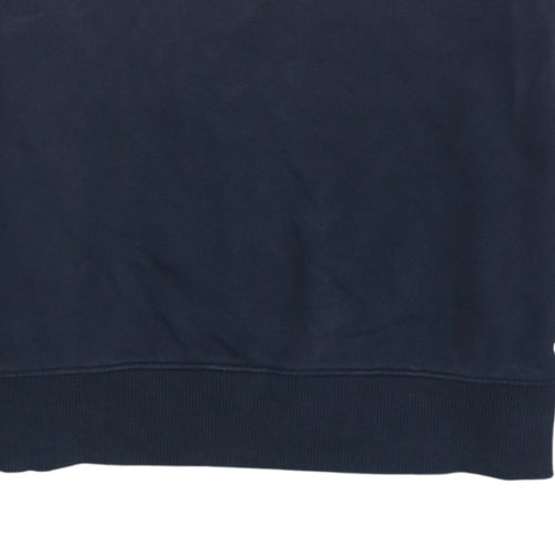 Calvin Klein Jeans Men's Blue Logo Crew Neck Cotton Sweatshirt M