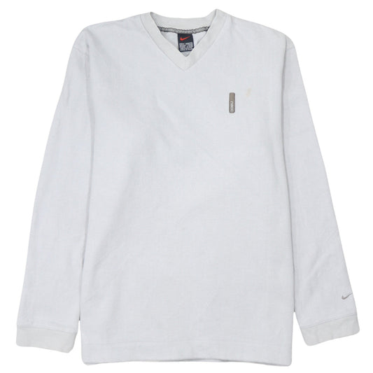 Nike Men's White V-Neck Pullover Sweatshirt Size M