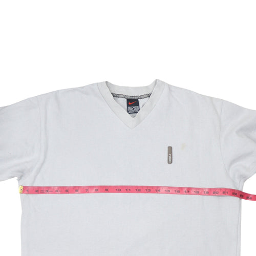 Nike Men's White V-Neck Pullover Sweatshirt Size M