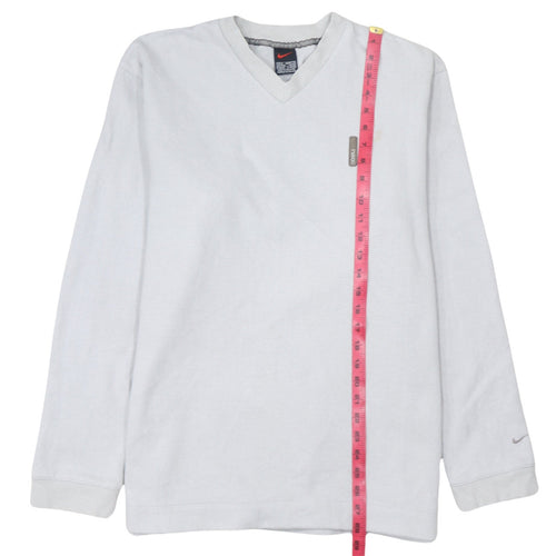 Nike Men's White V-Neck Pullover Sweatshirt Size M