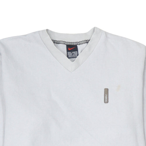 Nike Men's White V-Neck Pullover Sweatshirt Size M