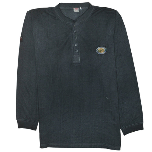 Levi's Men's Black 2XL Henley Cotton Jumper Long Sleeve Casual
