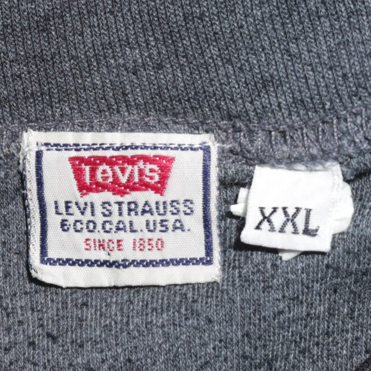 Levi's Men's Black 2XL Henley Cotton Jumper Long Sleeve Casual