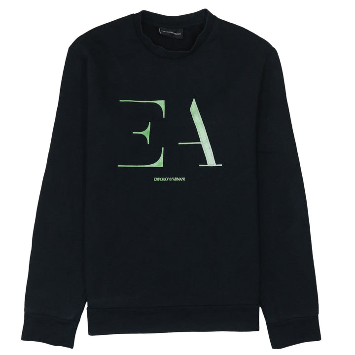 Emporio Armani Men's Black Logo Pullover Sweatshirt Size S
