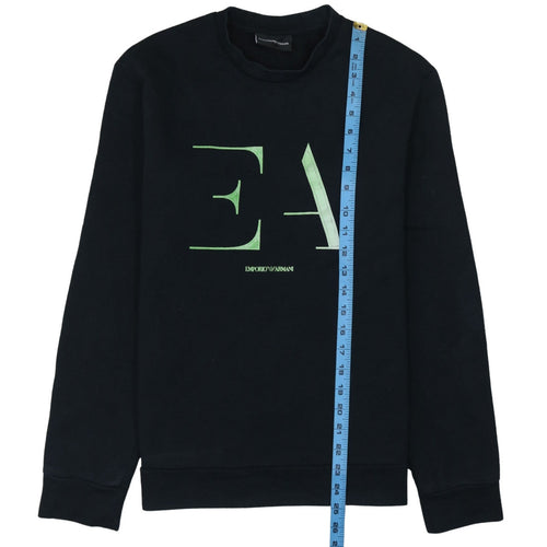 Emporio Armani Men's Black Logo Pullover Sweatshirt Size S
