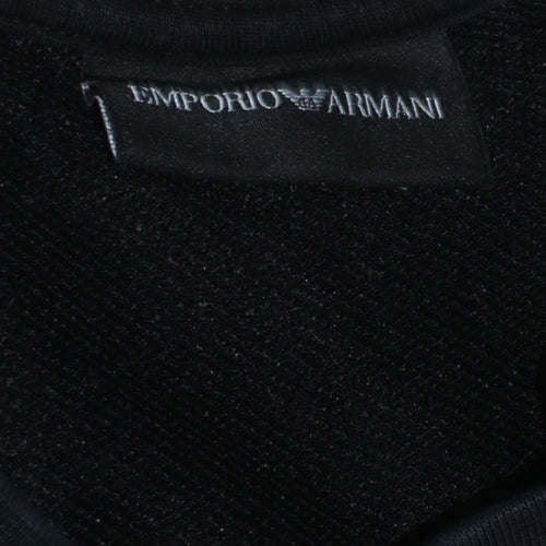 Emporio Armani Men's Black Logo Pullover Sweatshirt Size S