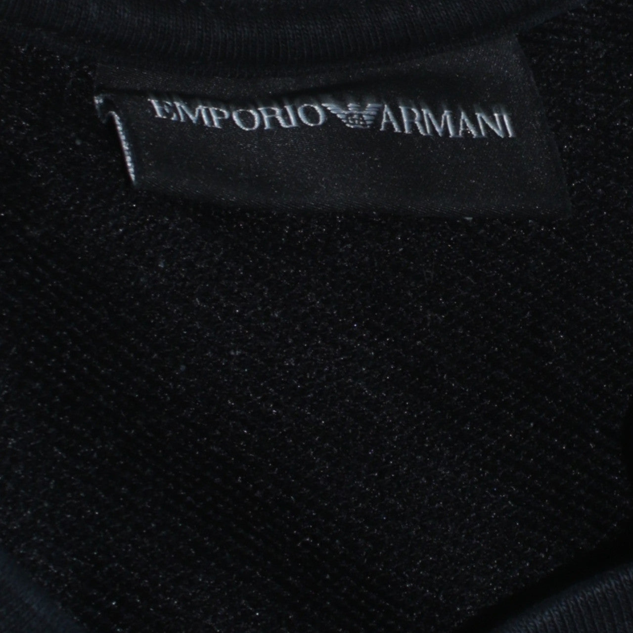 Emporio Armani Men's Black Logo Pullover Sweatshirt Size S