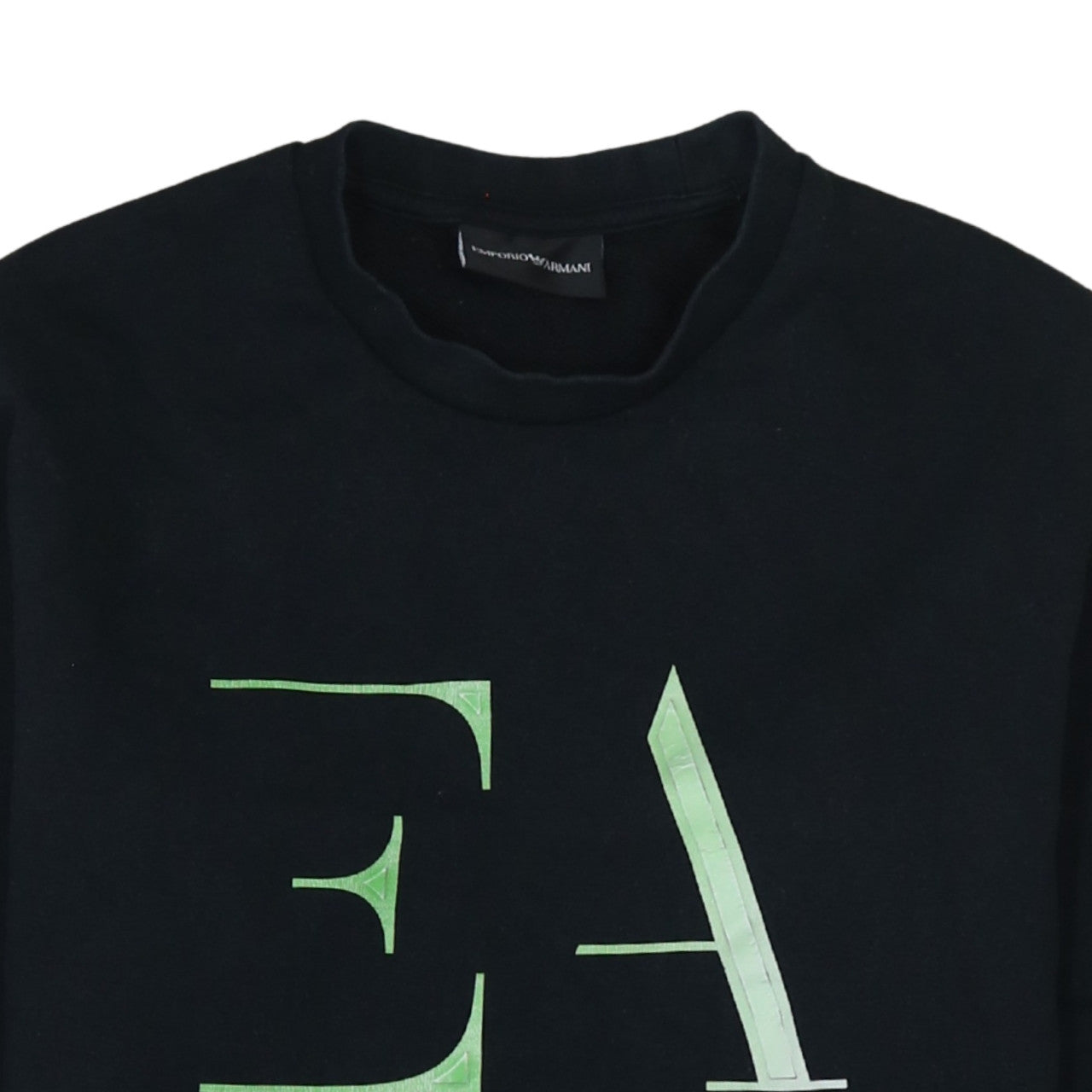 Emporio Armani Men's Black Logo Pullover Sweatshirt Size S