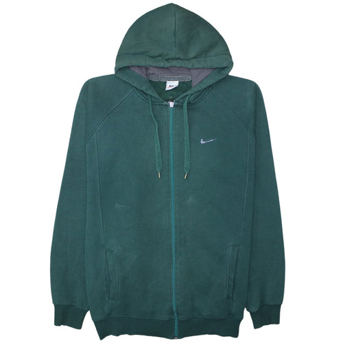 Nike Men's Green 2XL Full Zip Fleece Hoodie Sweatshirt
