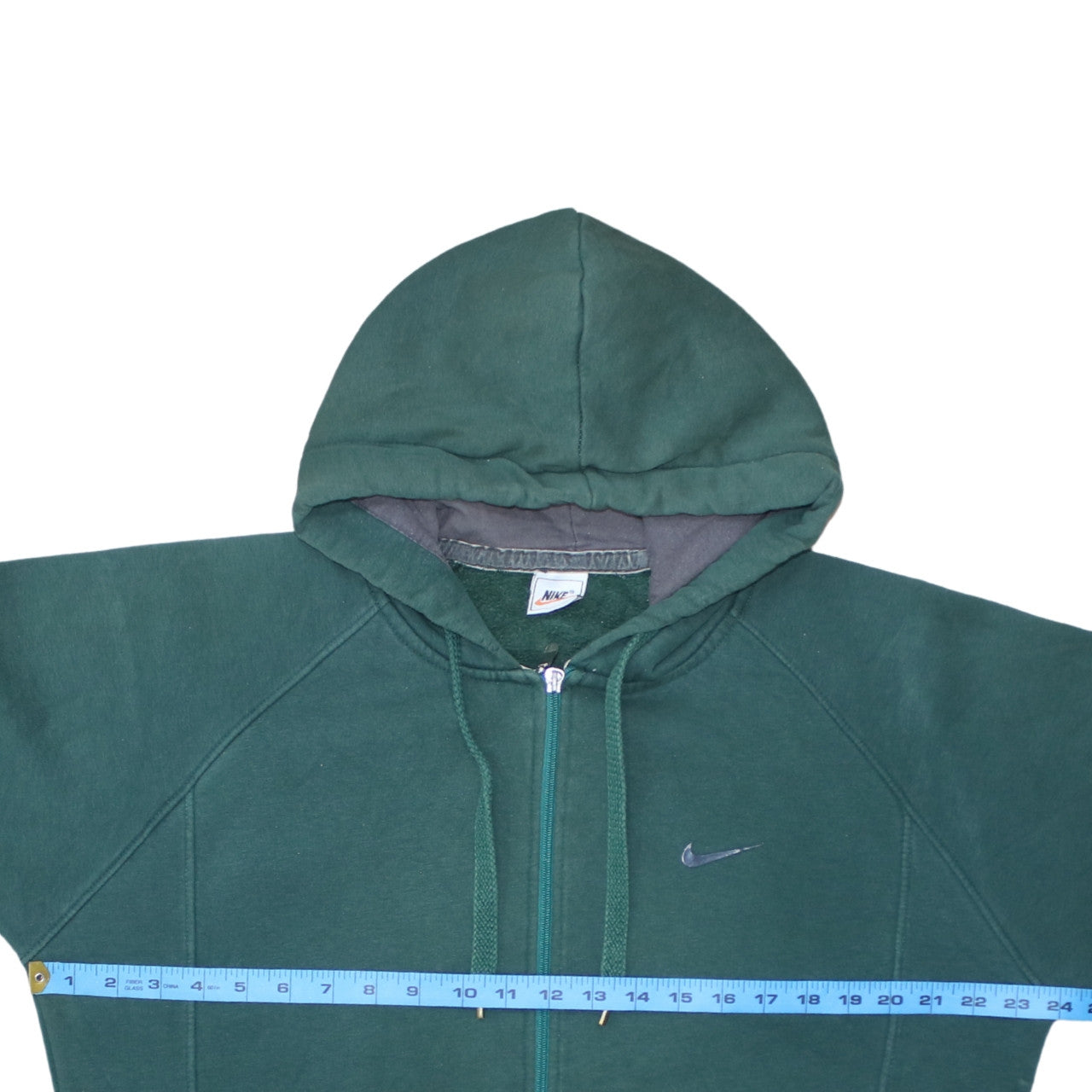Nike Men's Green 2XL Full Zip Fleece Hoodie Sweatshirt