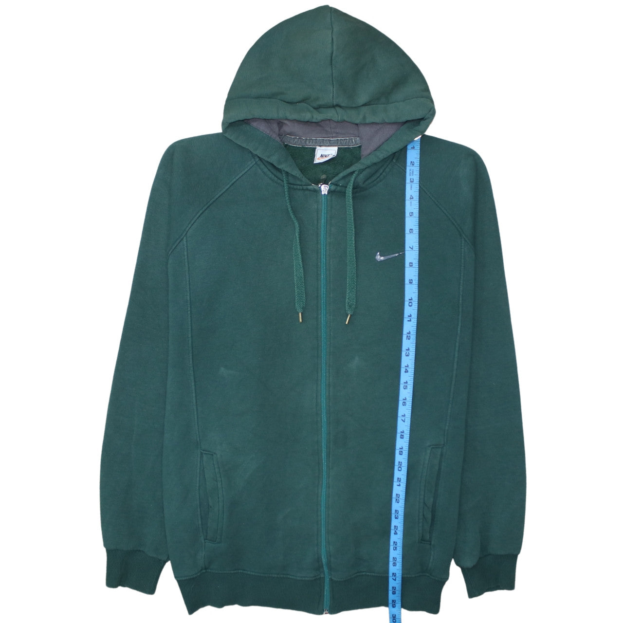 Nike Men's Green 2XL Full Zip Fleece Hoodie Sweatshirt