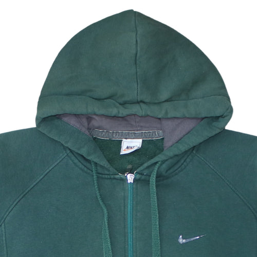 Nike Men's Green 2XL Full Zip Fleece Hoodie Sweatshirt