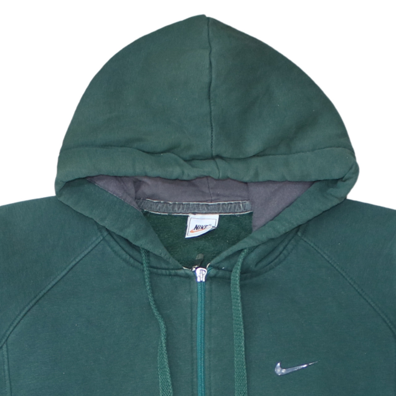 Nike Men's Green 2XL Full Zip Fleece Hoodie Sweatshirt