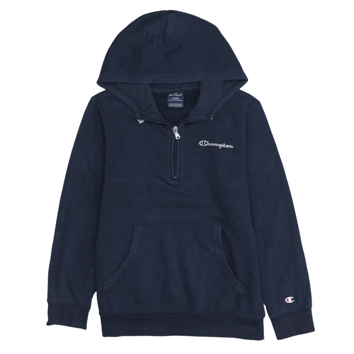 Champion Boys Blue 11-12 Years 1/4 Zip Pullover Hoodie