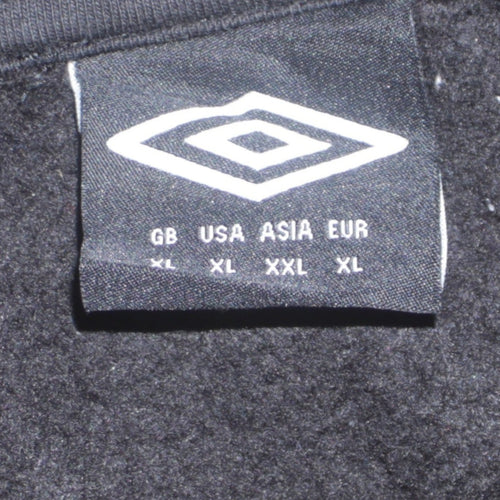Umbro Men's Black Full Zip Hoodie XL Sports Fleece Jacket