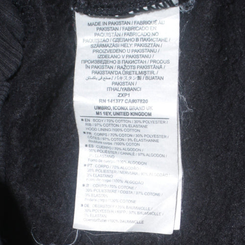 Umbro Men's Black Full Zip Hoodie XL Sports Fleece Jacket