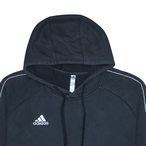 Adidas Men Black XL Pullover Hoodie Fleece Sportswear