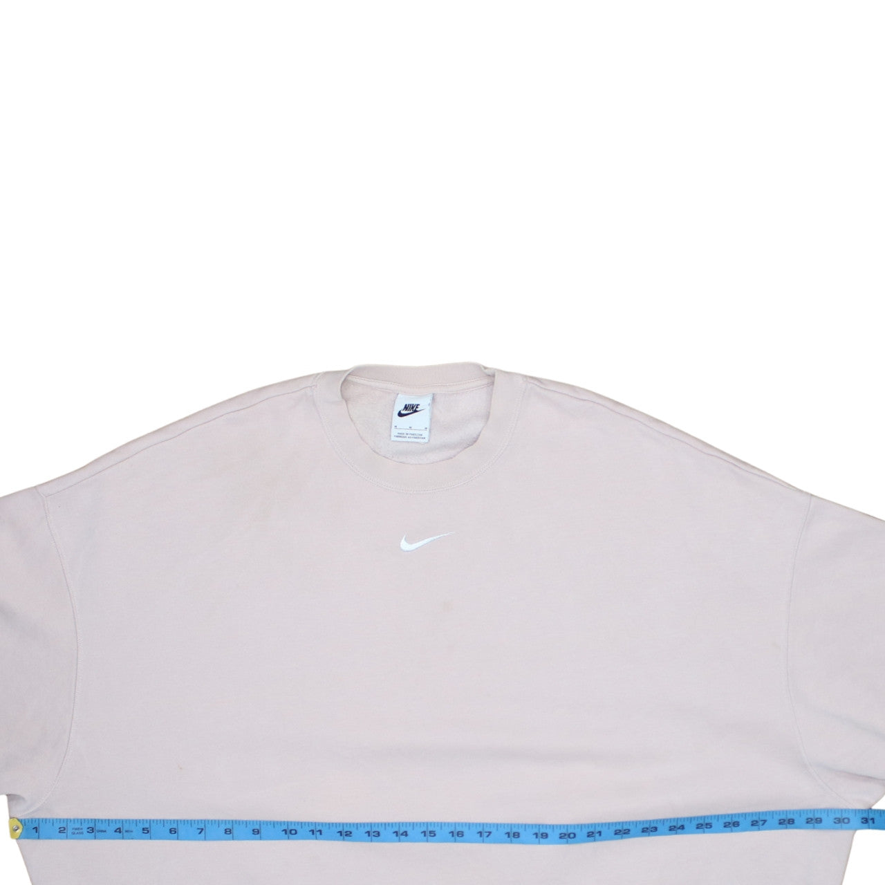 Nike Womens Beige Crew Neck Pullover Sweatshirt M Cotton Blend